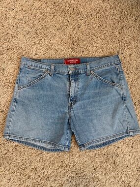 Levi's Light Blue Denim Shorts with Red Label